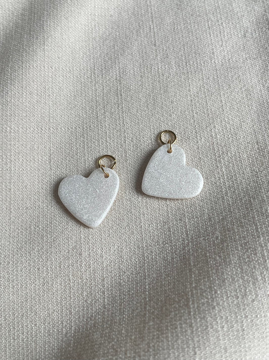 Cœurs blancs pailletés